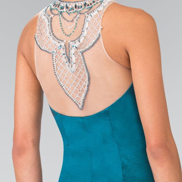 High Neck Sleeveless Mermaid Prom Dress GSGL2290 - Picture 4 of 5